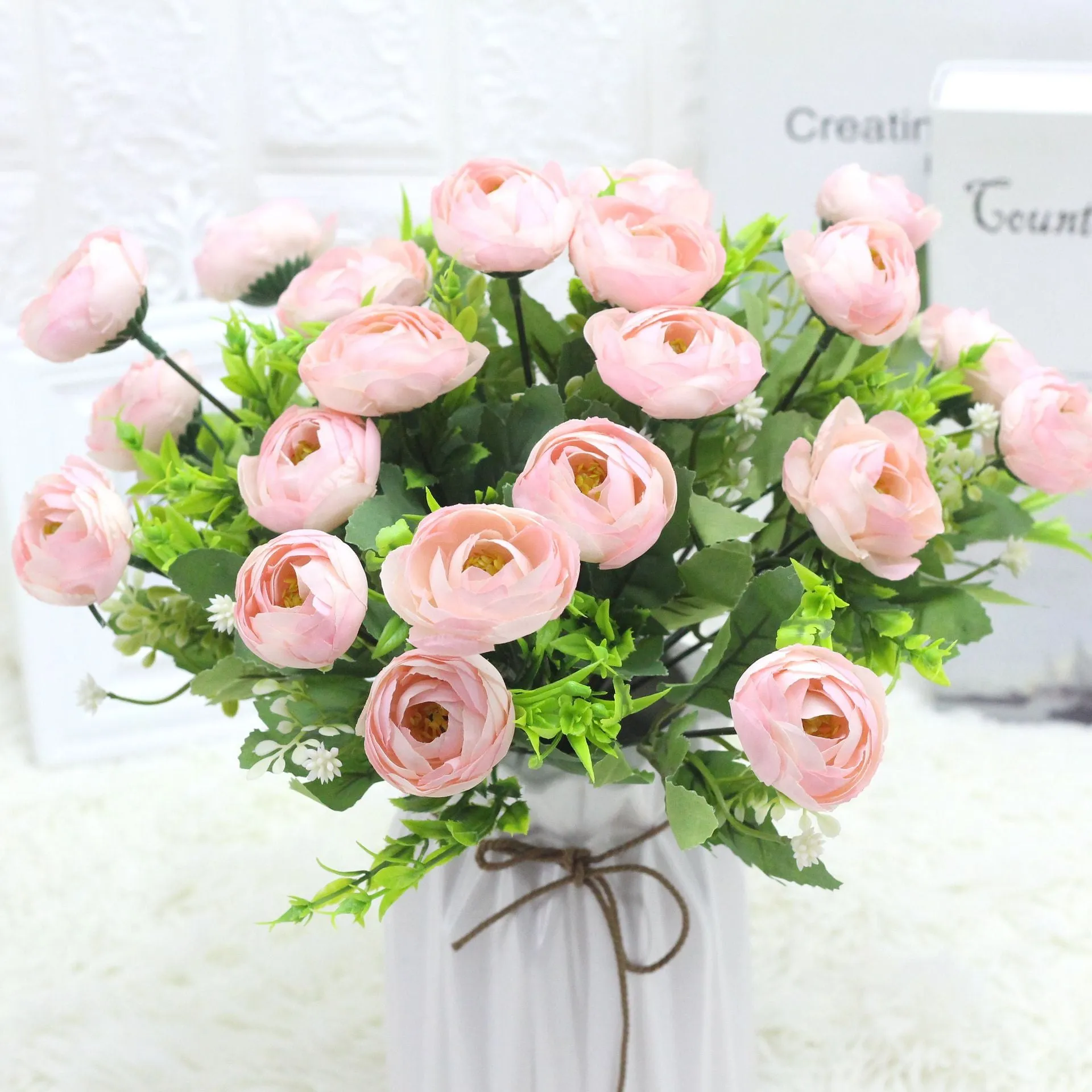 5PCS Artificial Flower Simulation Silk Flower Dried Flower Fake Flower