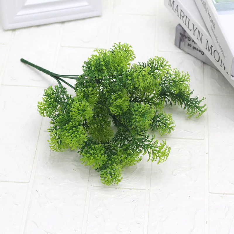 Artificial Plant Decorations Artificial Flower Silk Flower Plastic Fake Green Plants 4PCS