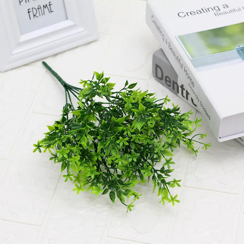 Artificial Plant Decorations Artificial Flower Silk Flower Plastic Fake Green Plants 4PCS