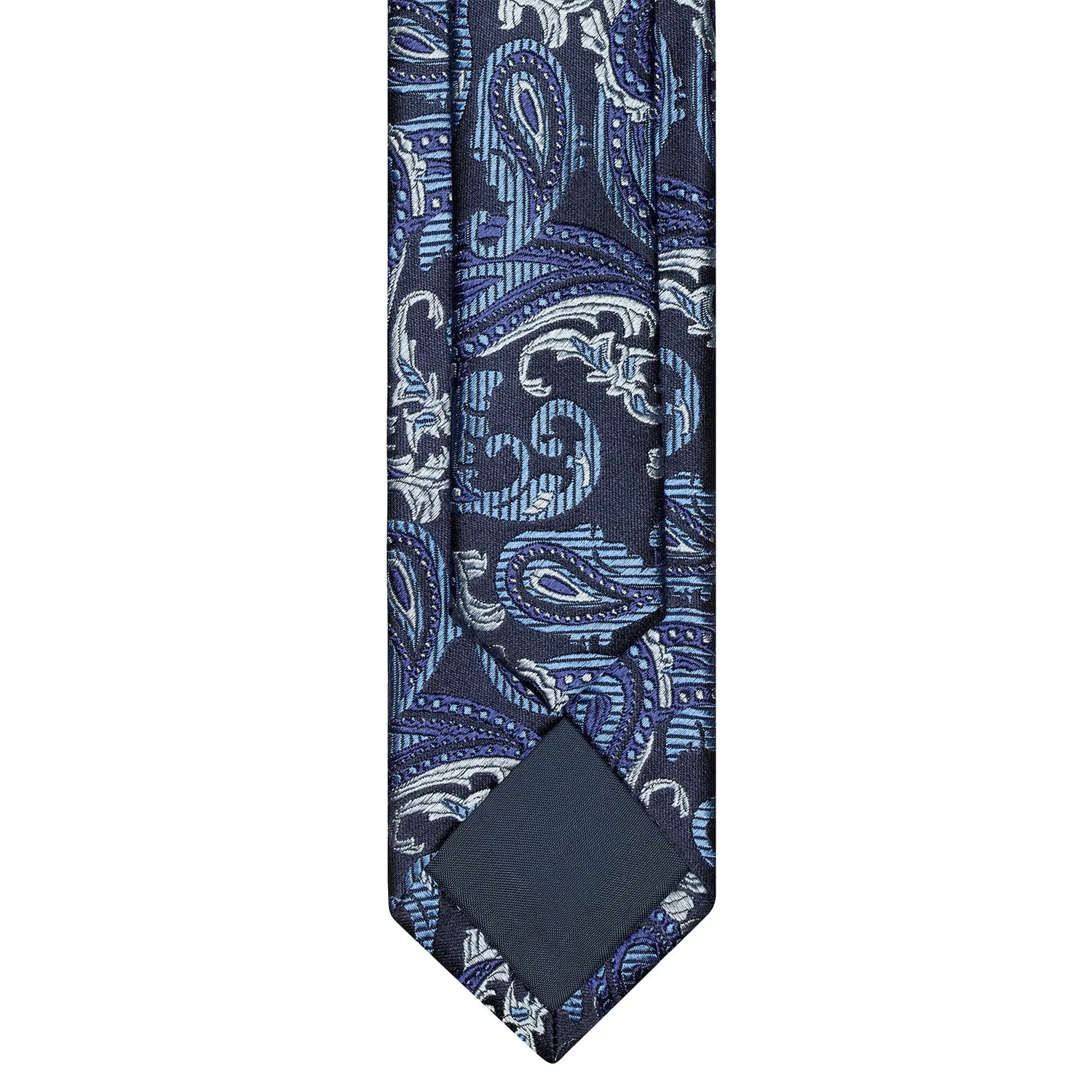 Blue Paisley Luxury Slim Silk Tie