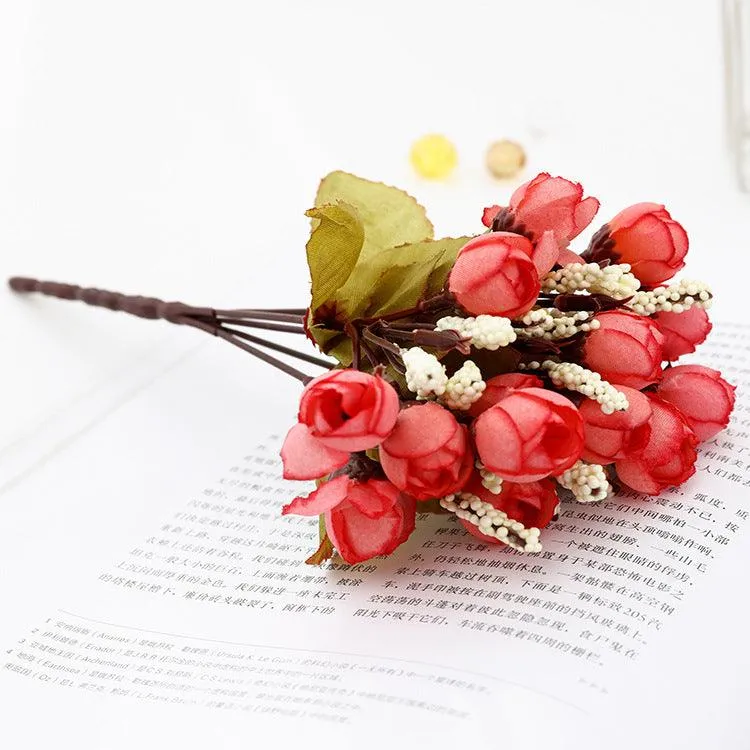 Bulk 10" Mini Peony Buds Silk Flowers Bush Artificial Flowers Wholesale