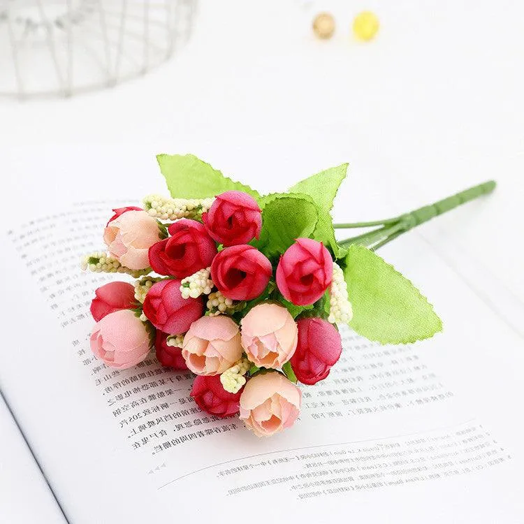 Bulk 10" Mini Peony Buds Silk Flowers Bush Artificial Flowers Wholesale