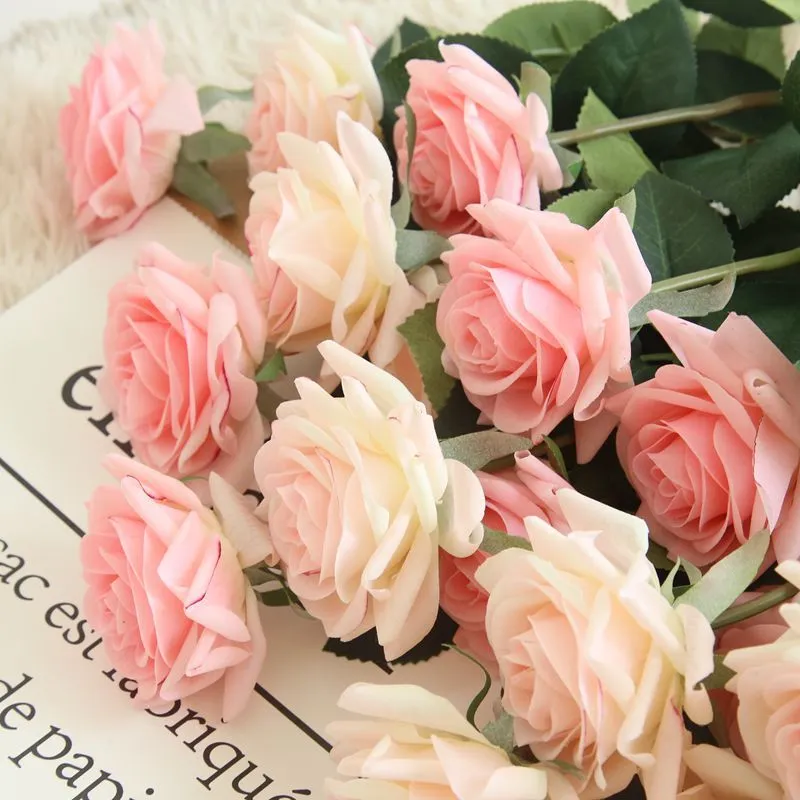 Bulk 17" Rose Stems Silk Flowers Wholesale