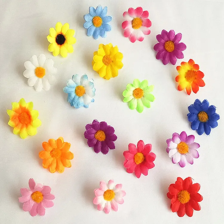 Bulk 20pcs Daisy Flowers Heads Silk Flowers for Wedding Party and DIY Craft Wholesale