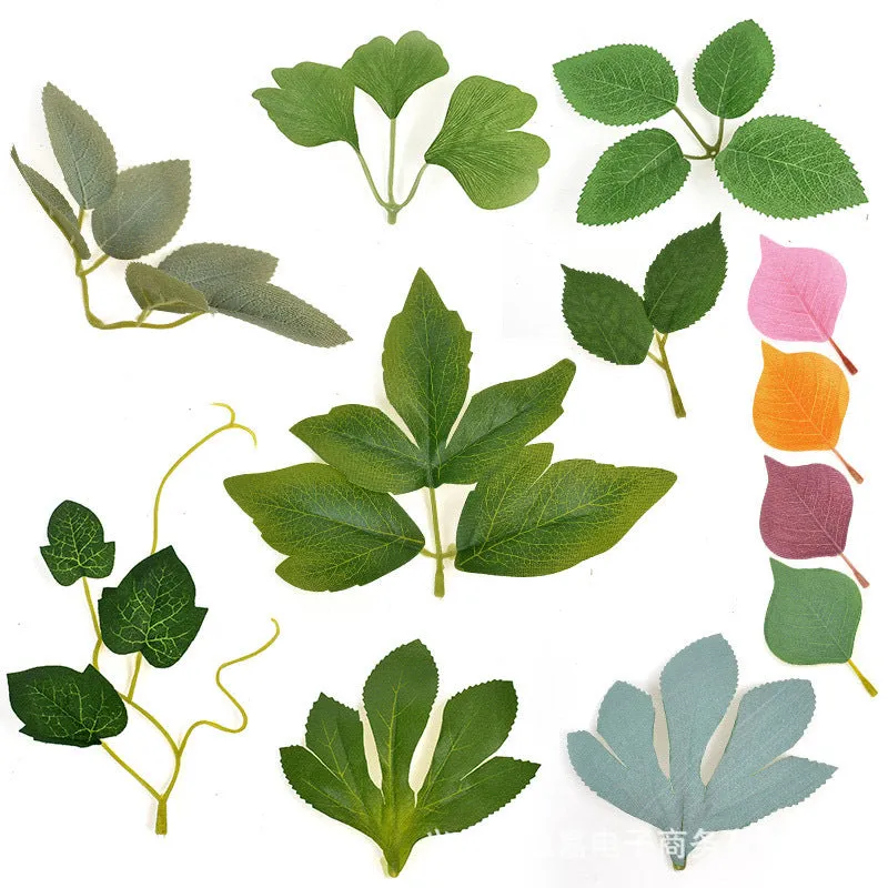 Bulk 20Pcs Real Touch Artificial Leaves Bulk Plant Leaf Wholesale