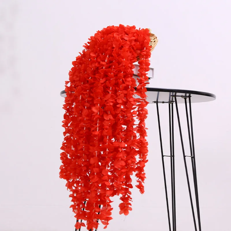 Bulk 35" Orchids Flowers Hanging Garland Vine Rattan Hanging Artificial Flowers Wholesale