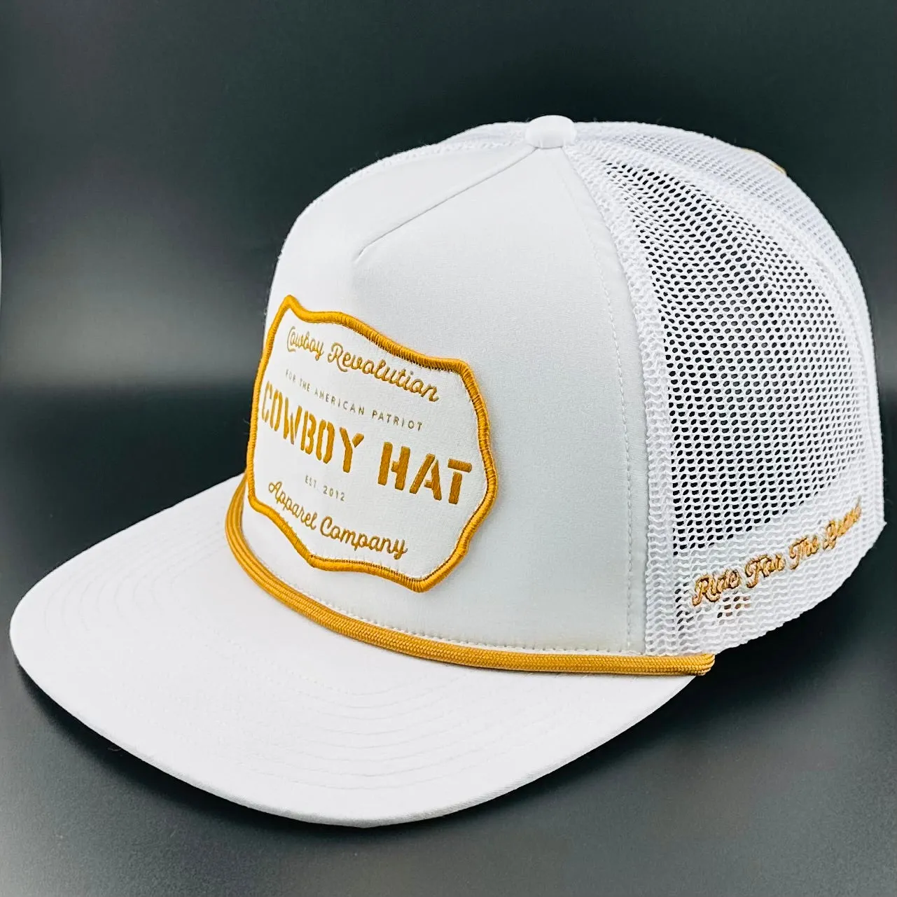 “Cowboy Hat” Cowboy Revolution White Trucker Patch Hat