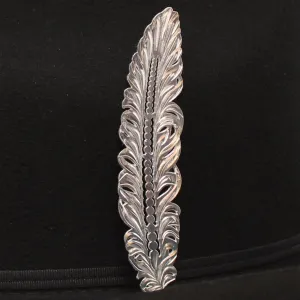 Gold and Silver Metal (Alpaca) Feather for Straw or Felt Cowboy Hat