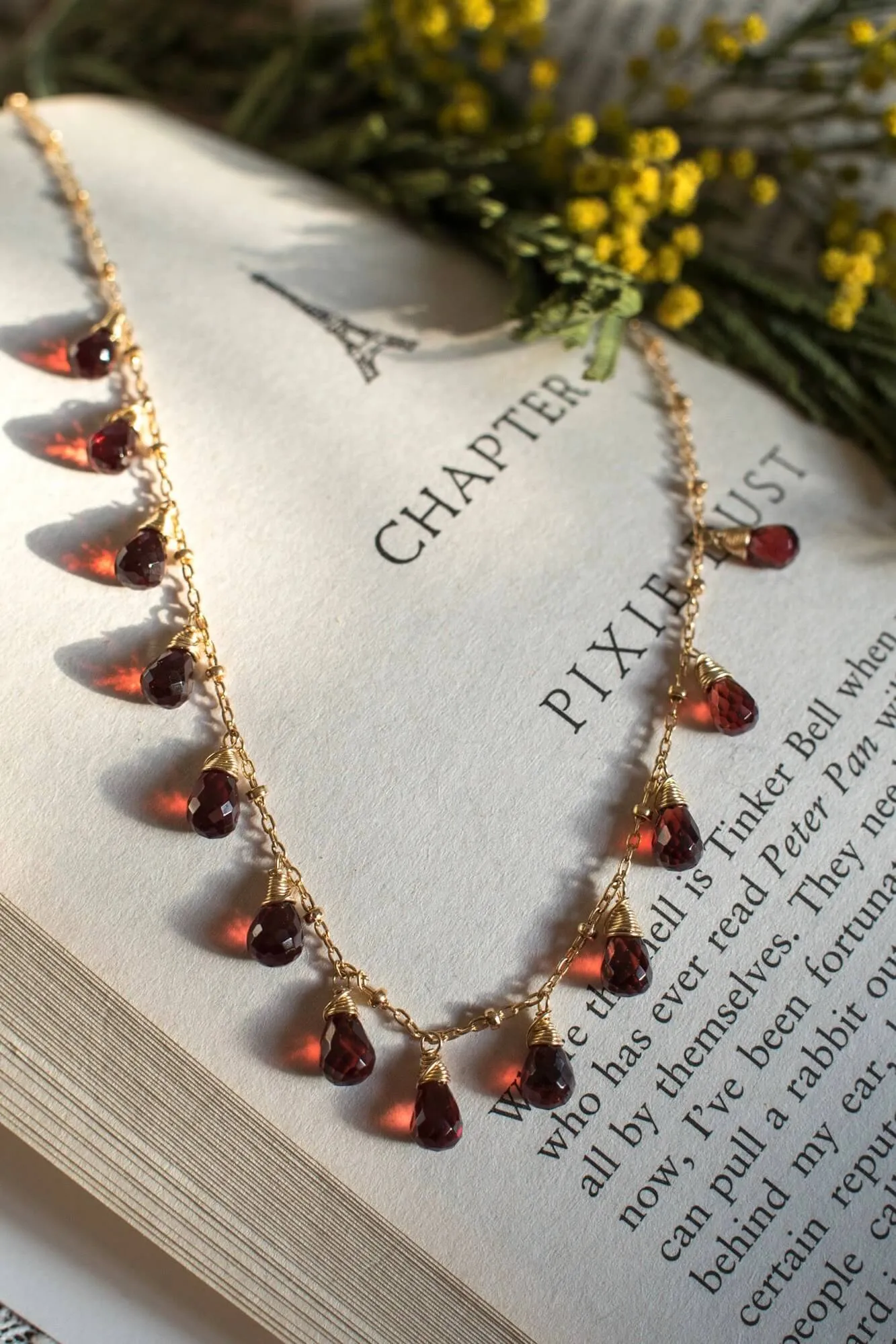 Gwenyth Garnet Necklace