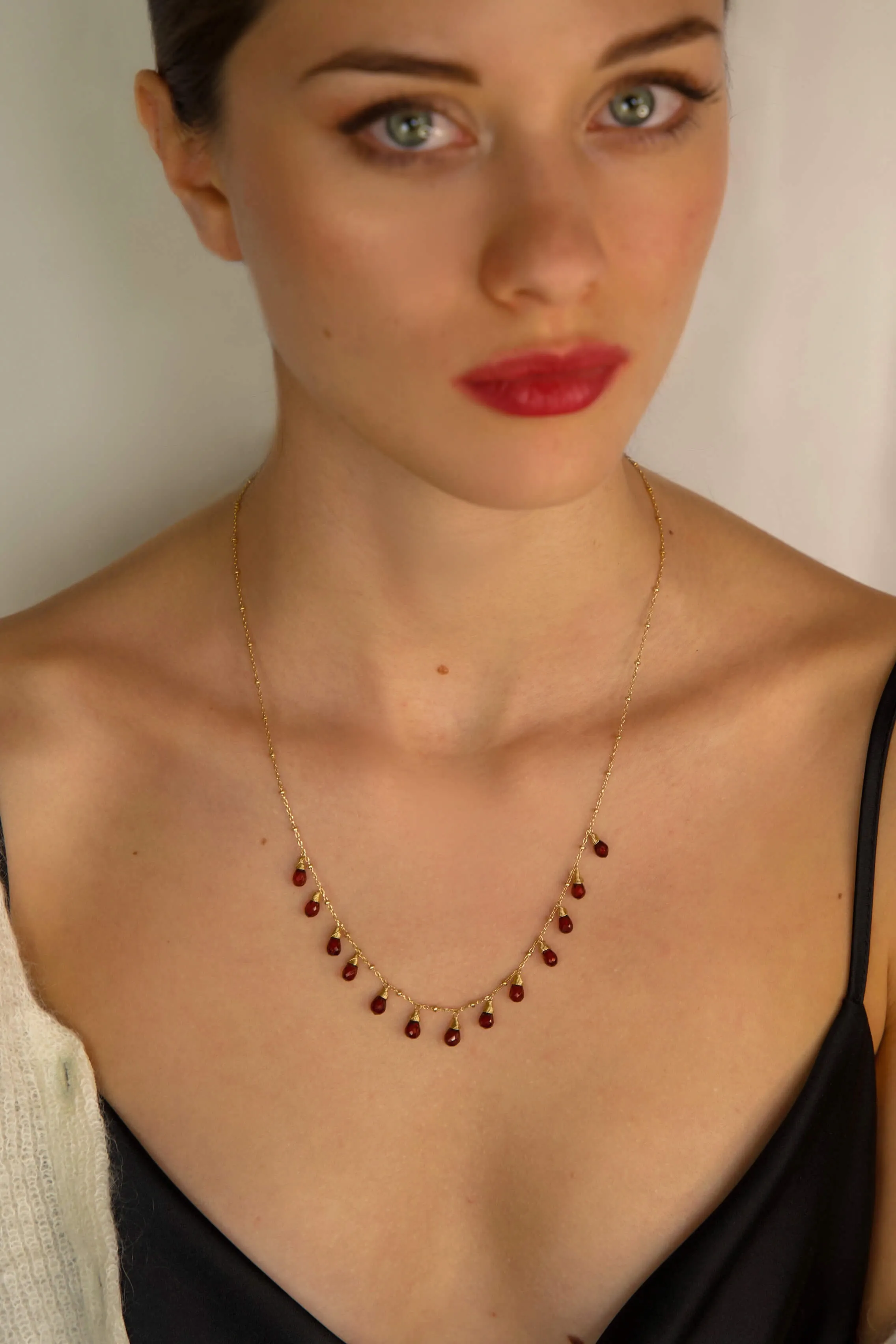 Gwenyth Garnet Necklace