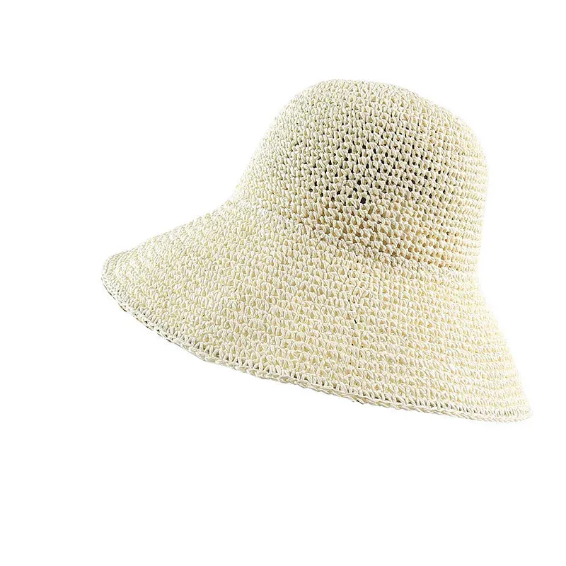 Summer Fashion Women Straw Hat Lady Summer Sun Hat Visor Cap Panama Style Bucket Cap Strawhat Beach Hat Femme Shade Hat