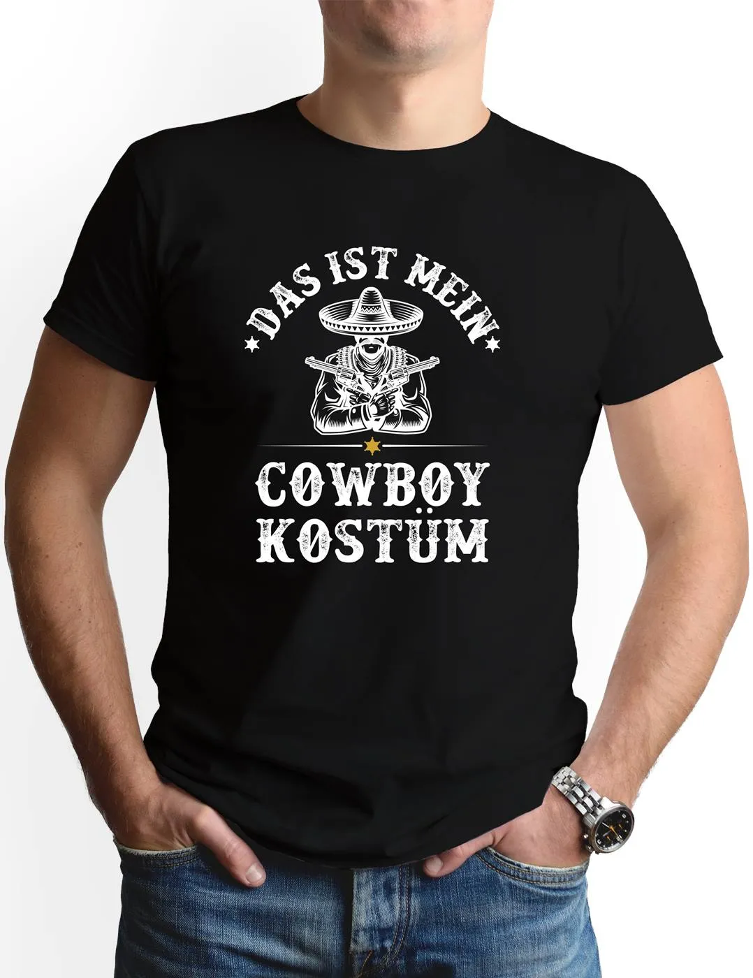 T-Shirt Herren - Das ist mein Cowboy Kostüm