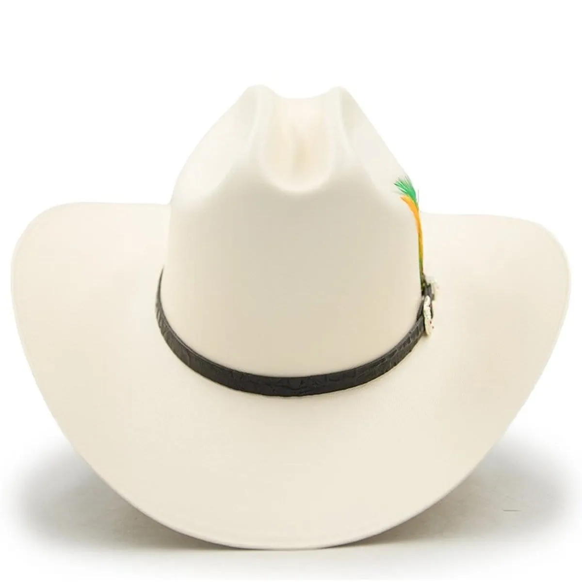 Tombstone 5,000X El Fantasma Cowboy Hat with Feathers