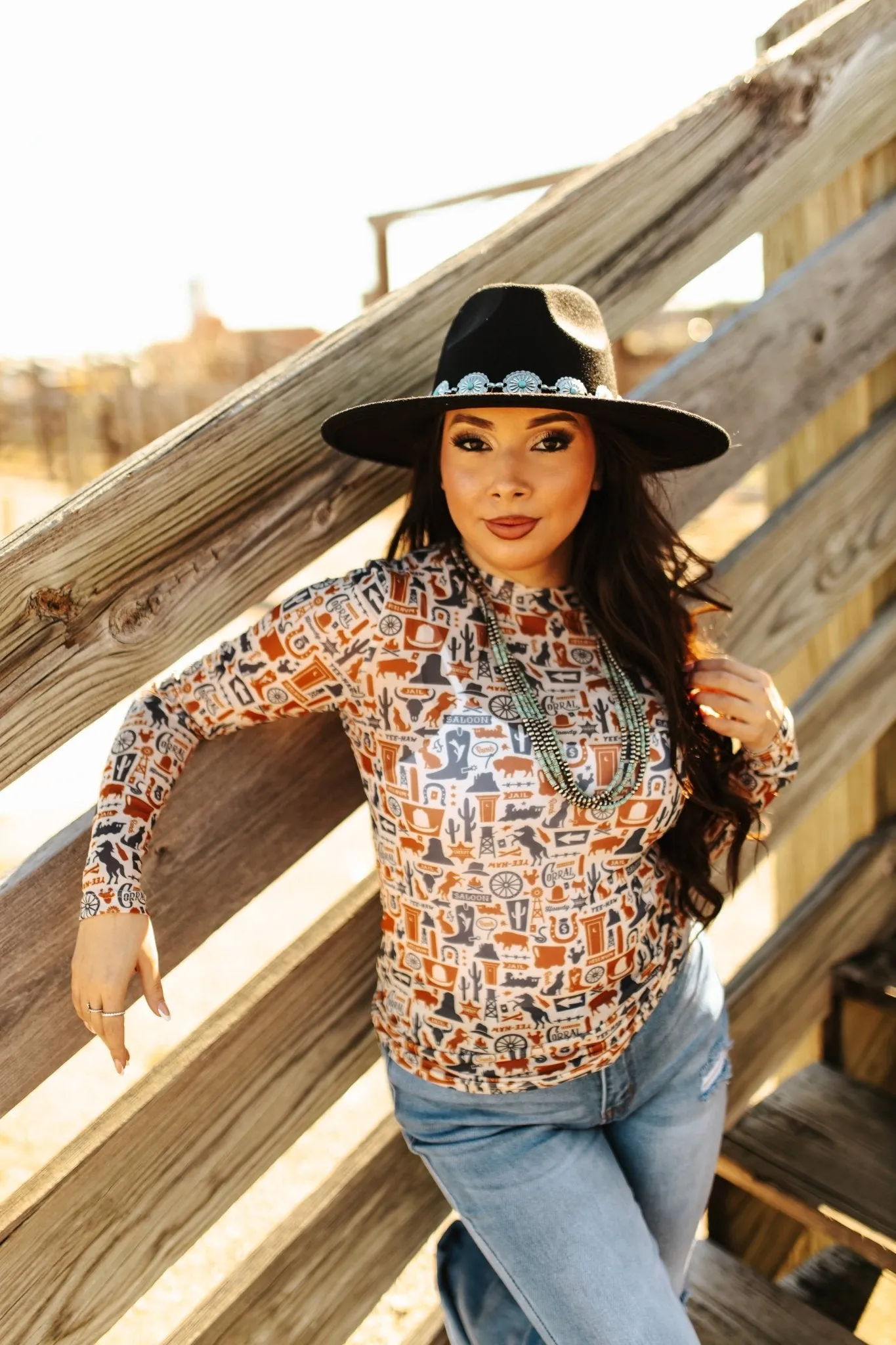 Turquoise Concho Band Western Hat