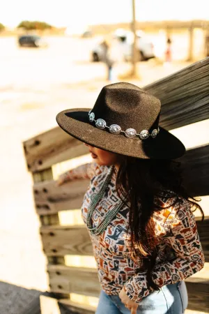 Turquoise Concho Band Western Hat