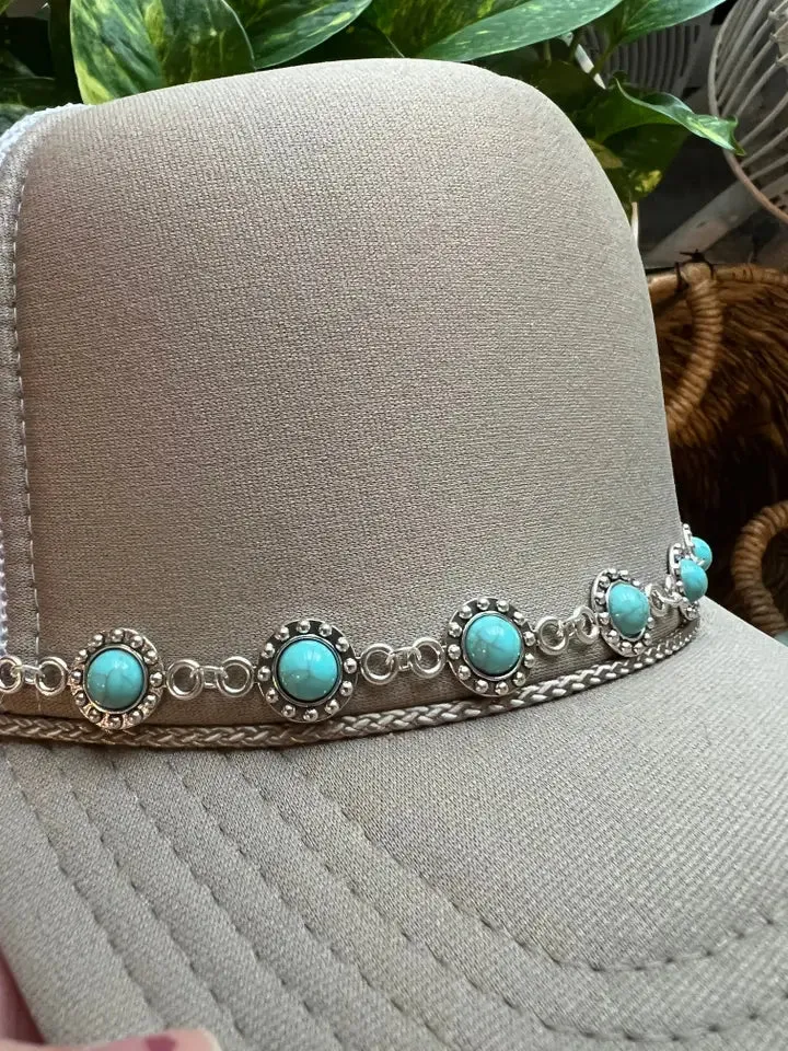 Western Turquoise Hat Chain