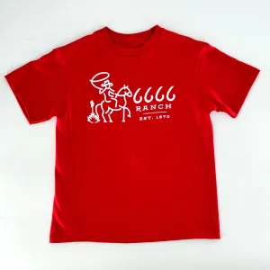 Youth Retro Cowboy T-Shirt Red